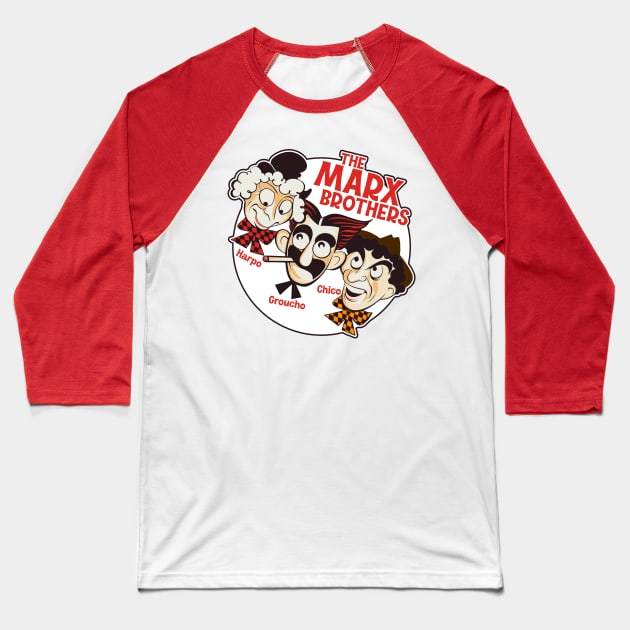 The Marx Brothers Baseball T-Shirt by darklordpug